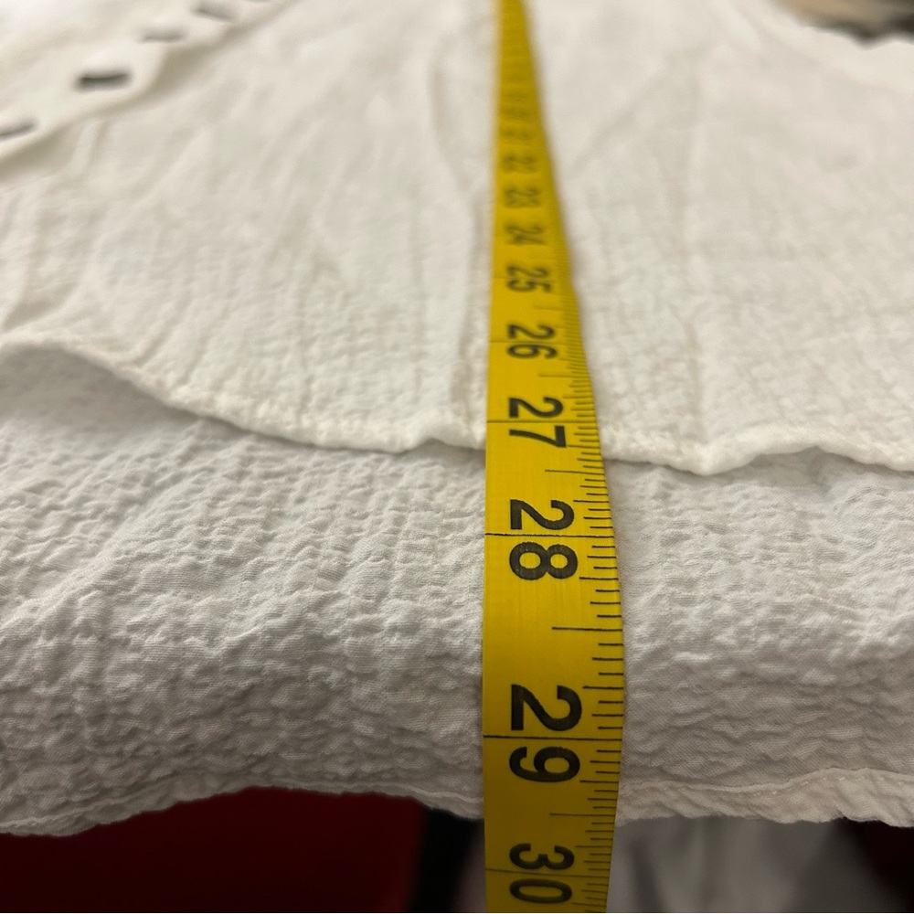 Habitat Crinkle Knit Fabric Tent Blouse in White NWT SMALL      - 1C833 - Picture 13 of 13